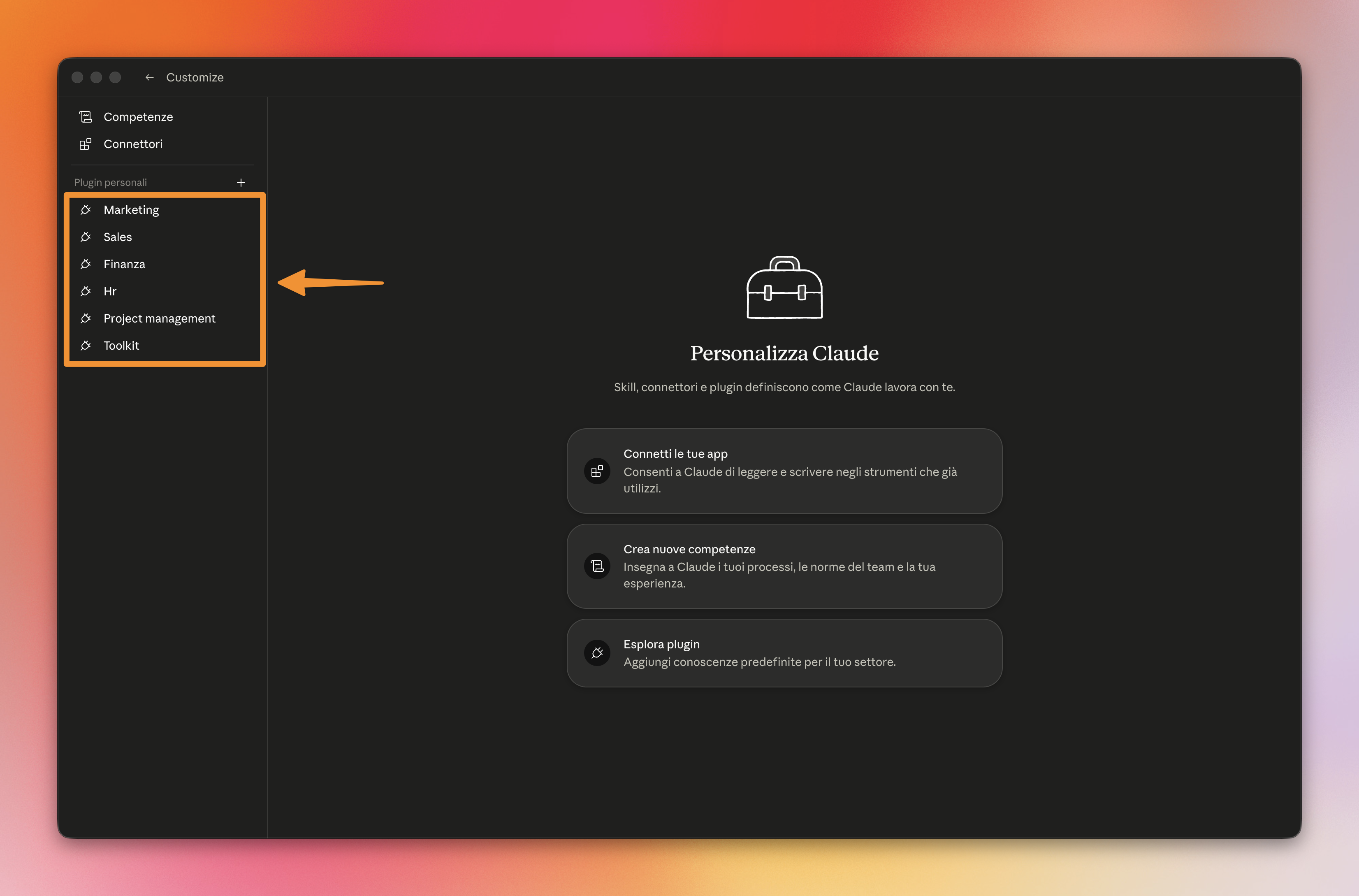 Plugin installé avec ses skills visibles